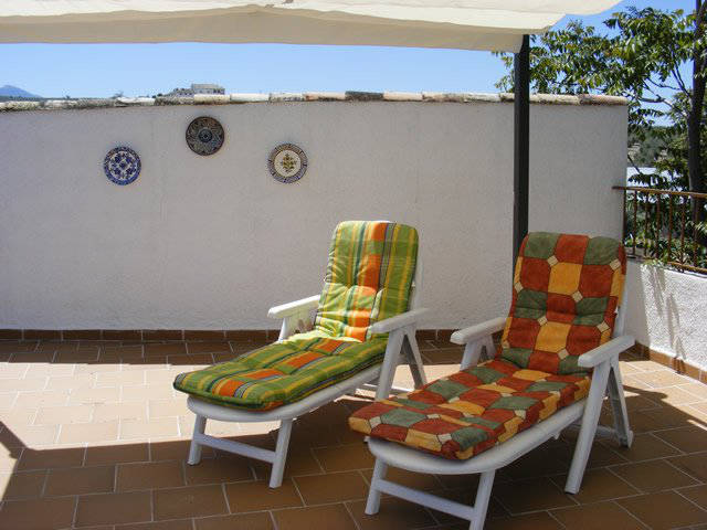 Loungers on the terrace / tumbonas en la terraza