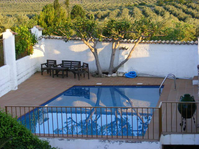 Pool in shade / La piscina a la sombra